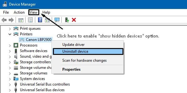 Uninstall Printer Driver