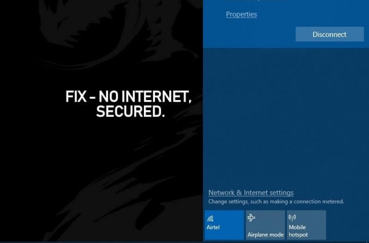 ivpn connected no internet windows 10