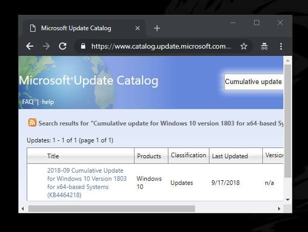 Microsoft Update Catalog