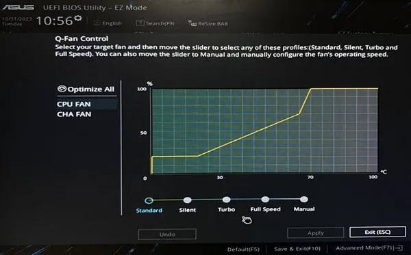 Control CPU and CHA FAN Speed