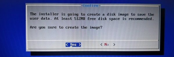 Create a disk image