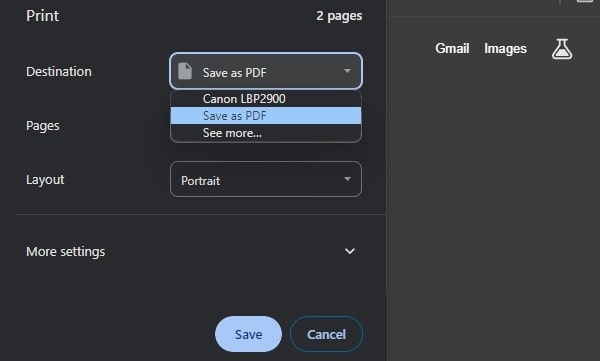 Save as PDF to Deslide