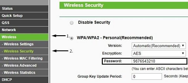 Change WiFi Password