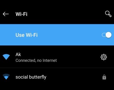 WiFi Connected no Internet Android