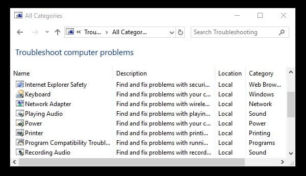 Run Audio Troubleshooter