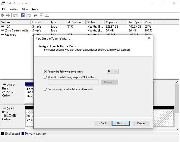 Assign Drive Letter Hard Drive