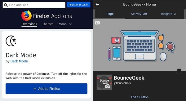 Dark Mode Firefox Add-on