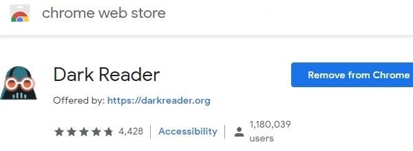 Dark Reader Chrome Extension