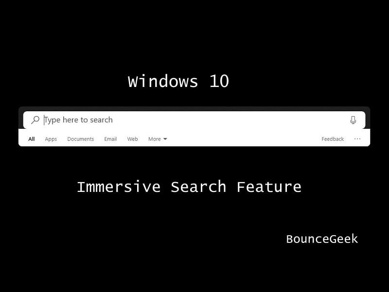 Enable Windows 10 Immersive Search Feature