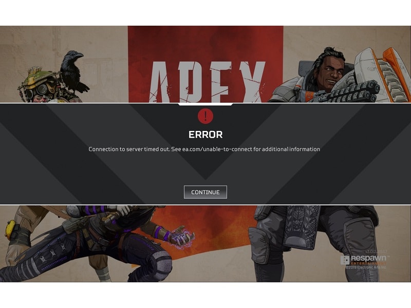 Apex Legends Connection to server timed out