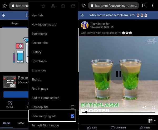 hide Annoying facebook ads