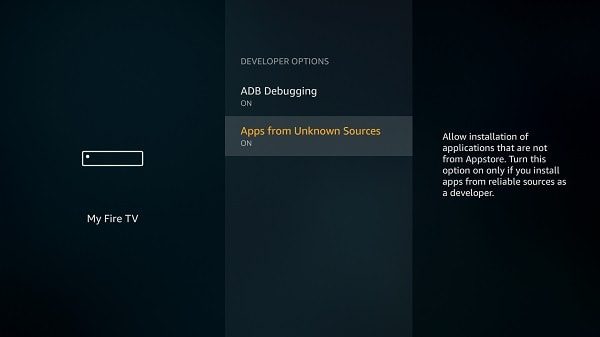 Enable ADB Debugging - Amazon Fire TV Stick