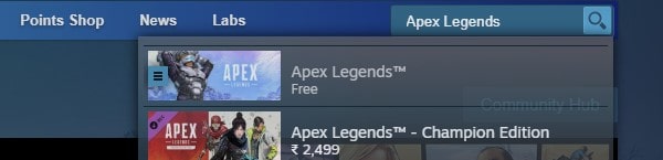 Install Apex Legends through Steam
