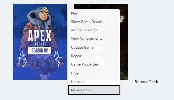 Move Game - Apex Legends Wont Launch