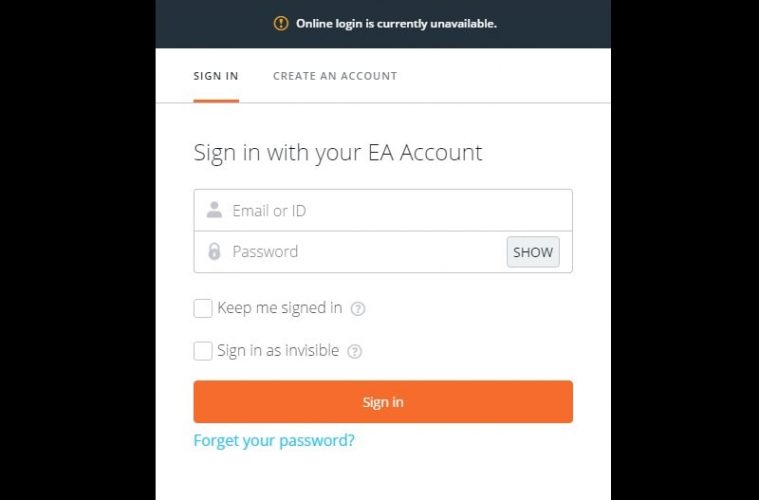 Origin login