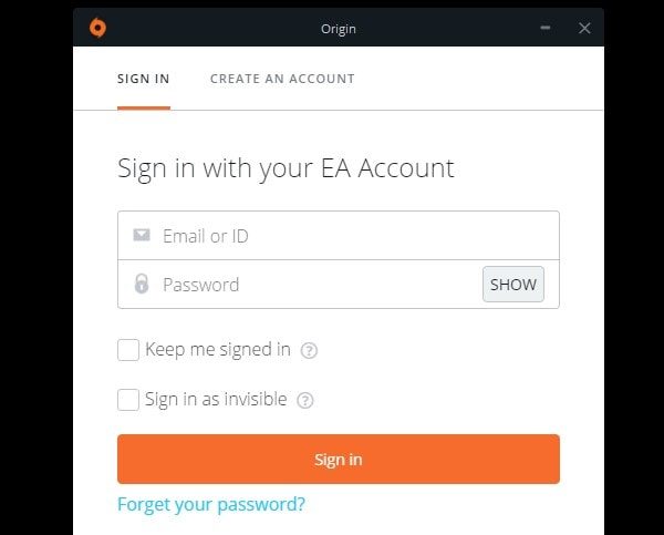 Origin Sign in unavailable fix