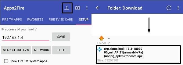 Sideload Kodi App in Fire TV Stick