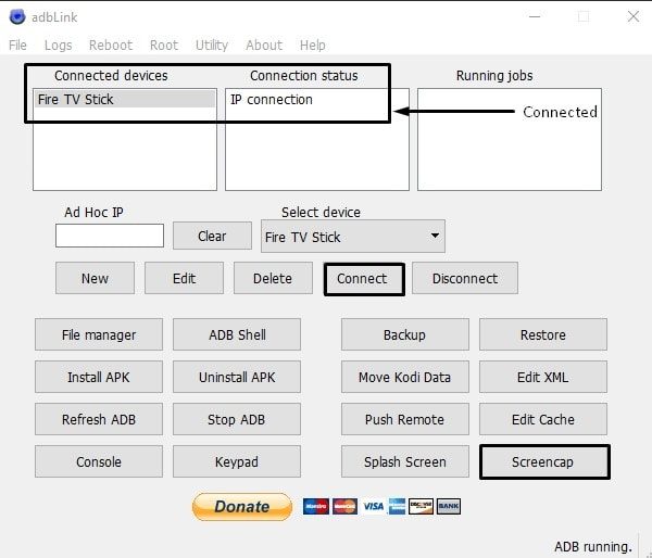 Take a Screenshot of Fire TV Stick using adbLink