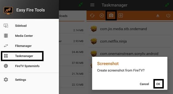 Take a screenshot on Fire TV Stick using App