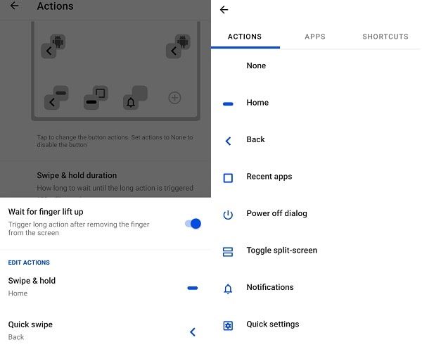 Customize Navigation Gestures