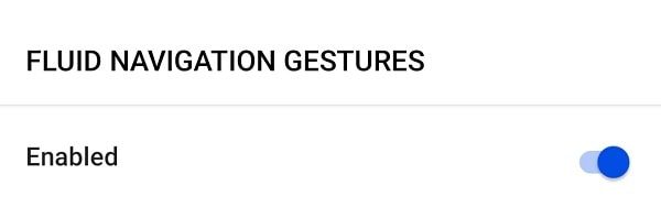 Enable Android 10 Gesture Navigation