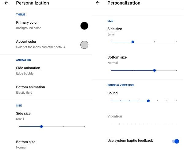 Fluid NG App Personalization