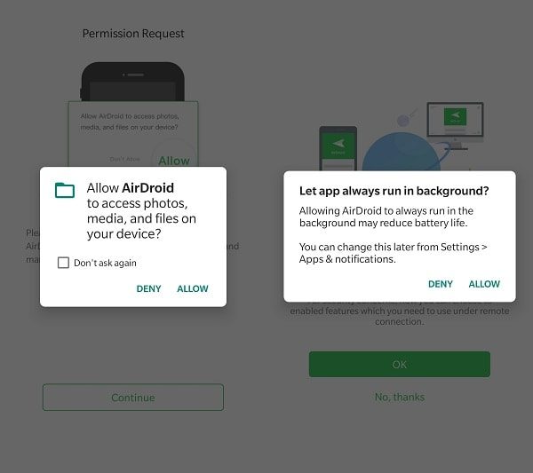 AirDroid App Permission