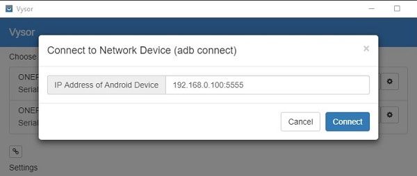 Connect Phone using IP Address and Port Number