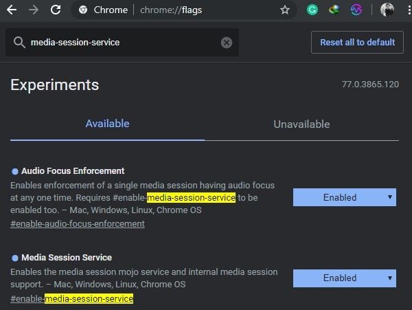 Enable Chrome Flags for Smart Mute
