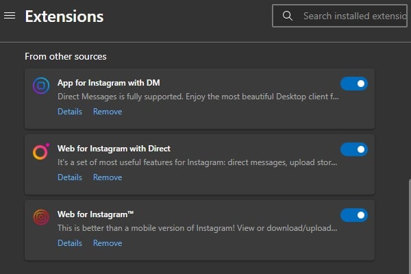 Instagram Extensions List for Web App - Post to Instagram from Laptop