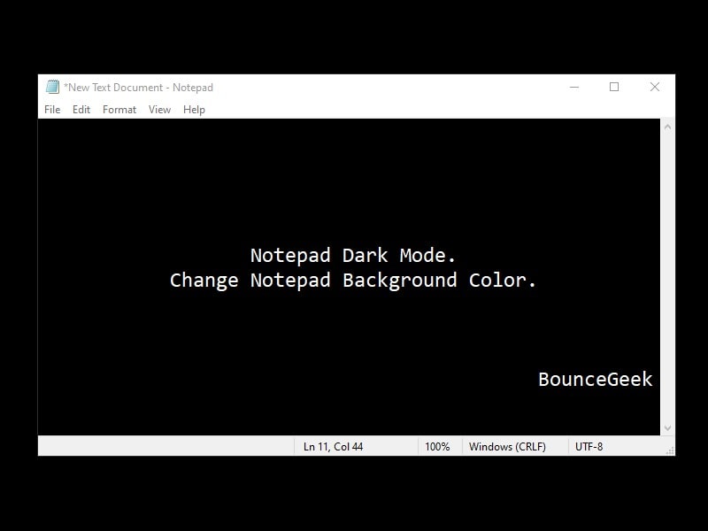 Change Notepad Background Color in Windows 10/11 - BounceGeek