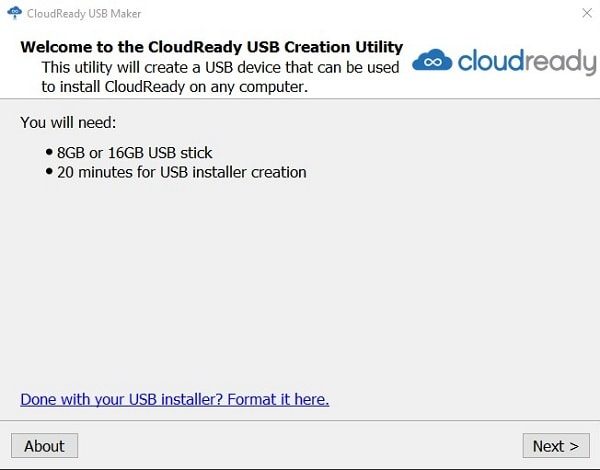 CloudReady USB Creation Utility