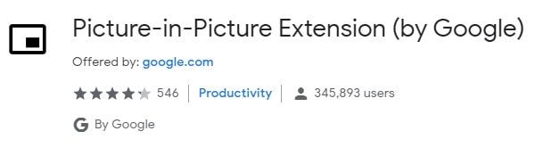 Picture-in-Picture Extension (by Google)