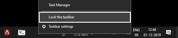 Lock the Taskbar