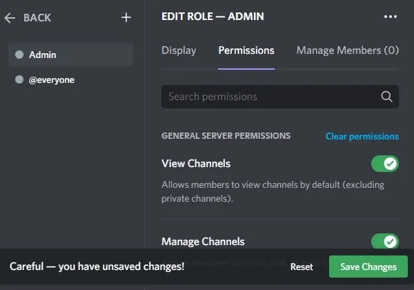 Select Permissions for Roles in Discord - add roles in discord