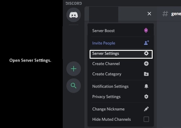 Server Settings in Discord