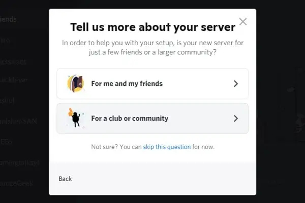 Create Disord Server for Friends and Community