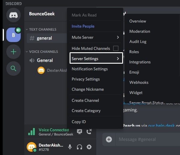 Discord Server Settings