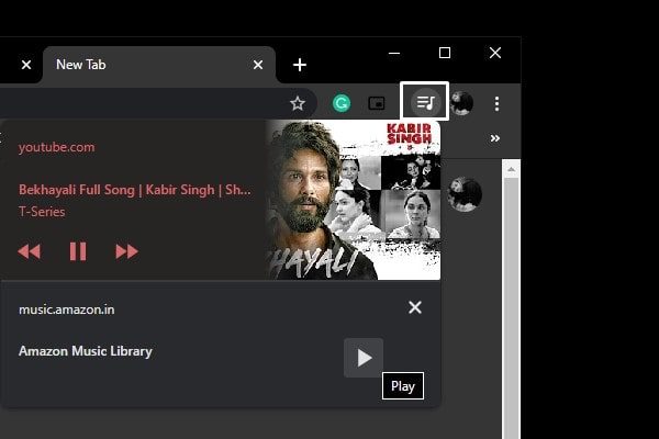 Global Media Control Toolbar