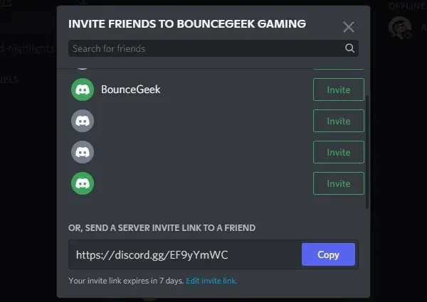 Invite Friends on Discord Server