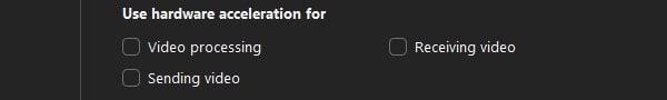 Disable Zoom App Hardware Acceleration