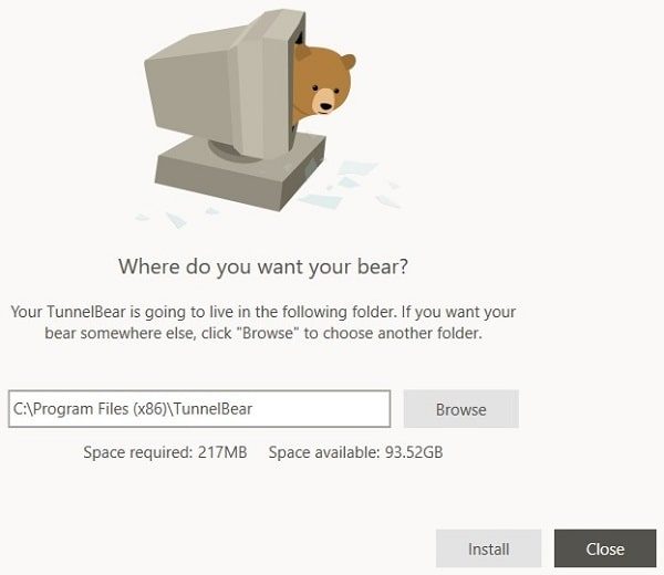 Install TunnelBear