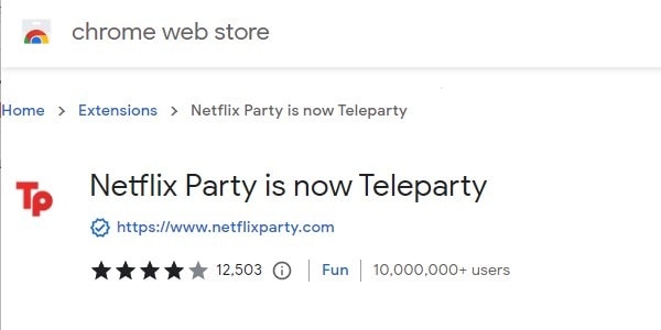 Netflix Watch Party Chrome Extension Teleparty