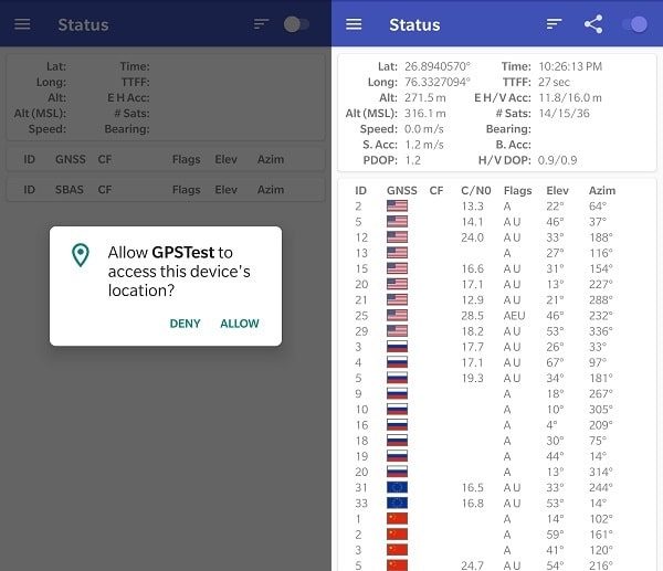 GPSTest - Check NavIC Support