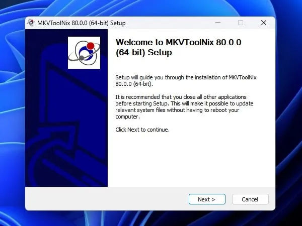 Install MKVToolNix on your Computer