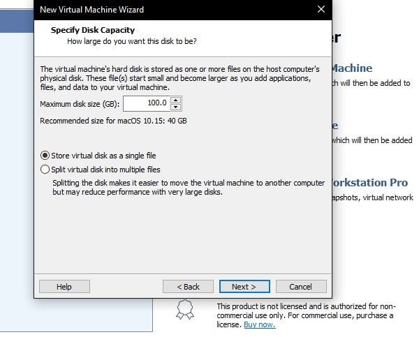 Store Virtual disk as a single file