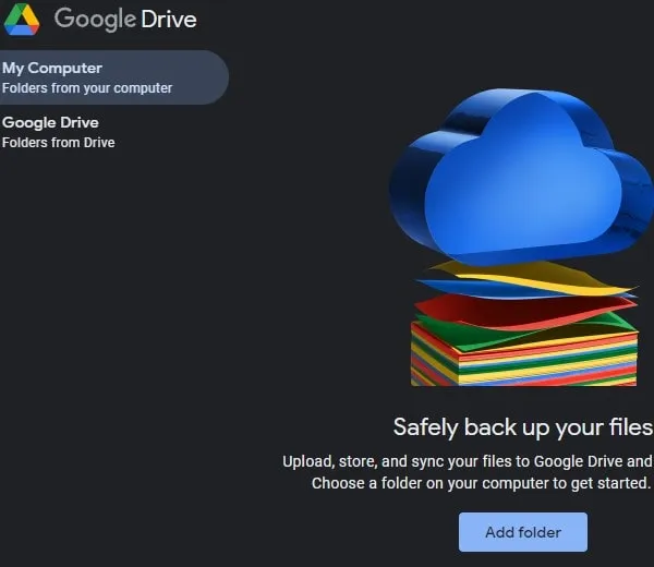 safely backup your files to Google Drive