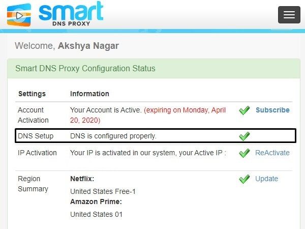 DNS is configured properly