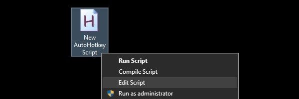Edit AutoHotKey Script