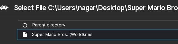 Select Super Mario NES File